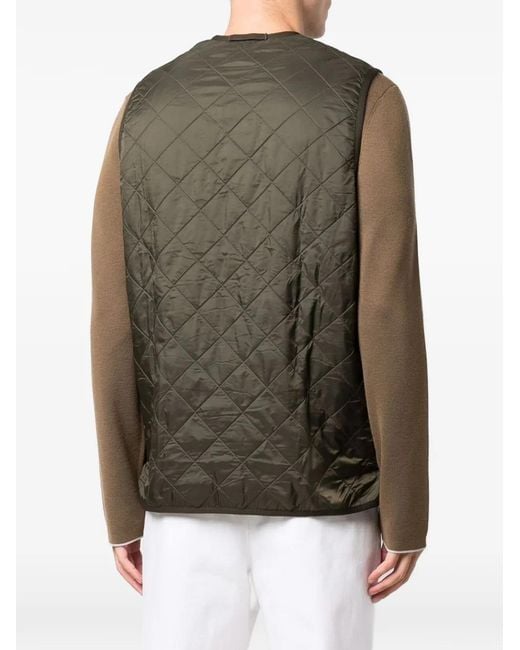 Barbour Green Quilted Zip-Up Gilet for men