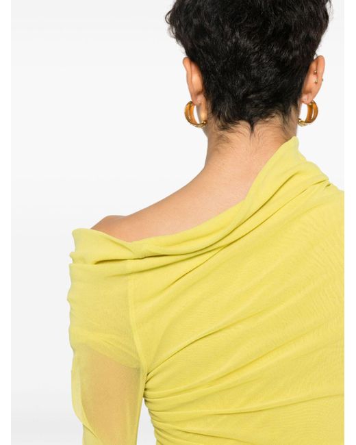 Philosophy Di Lorenzo Serafini Asymmetrische Midi-jurk in het Yellow