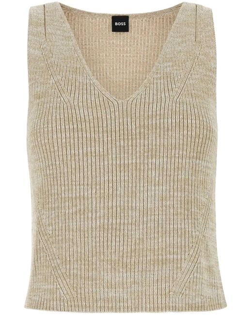 Boss Natural Mélange-Effect Top