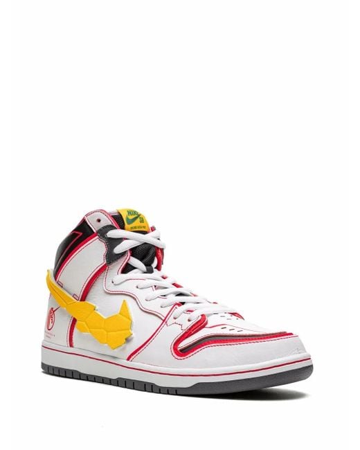 Nike Pink X Gundam Sb Dunk High Pro Qs "Rx-0" Sneakers for men