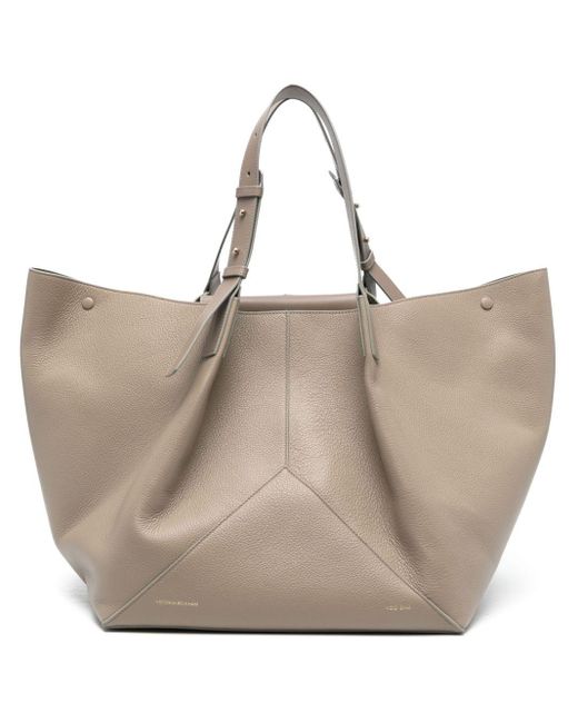 Victoria Beckham Natural The Jumbo Leather Tote Bag