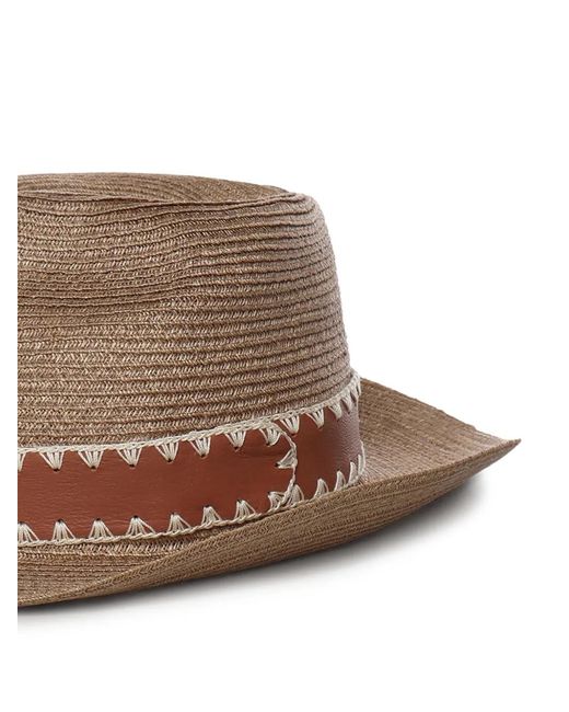 Eleventy Brown Chapeau À Design Trissé for men