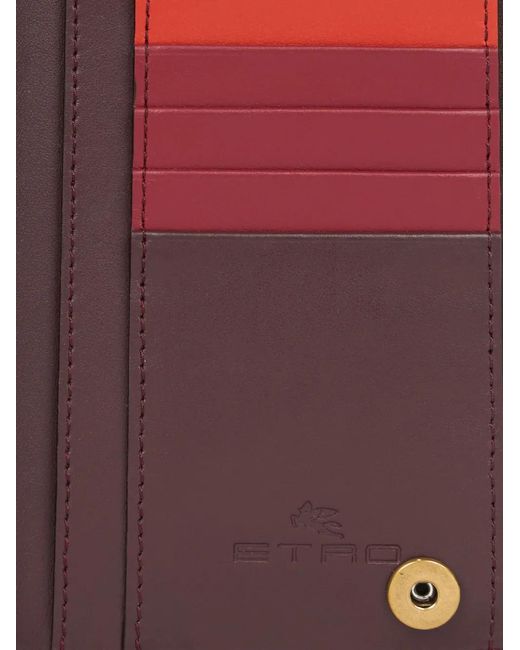 Etro Brown Arnica Printed Wallet