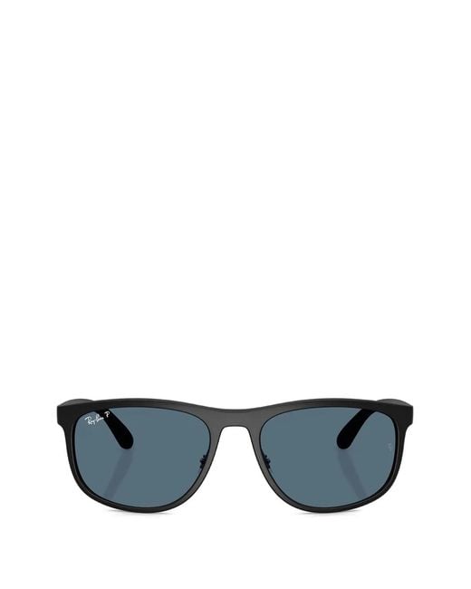 Ray-Ban Gray Rectangle-Frame Sunglasses