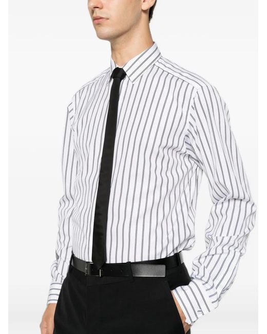Tom Ford Gestreept Overhemd in het White voor heren