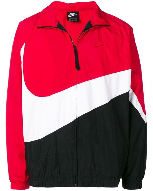 Nike Large Swoosh Windbreaker Jacket in Red for Men | Lyst Australia