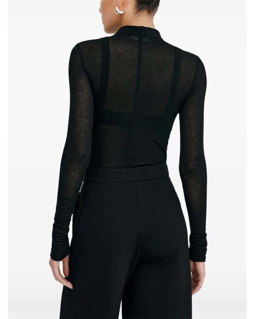 MARCELLA Black Alicia Long-Sleeve Top