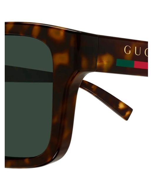 Gucci Black Gg1986Sa Rectangle Sunglasses for men