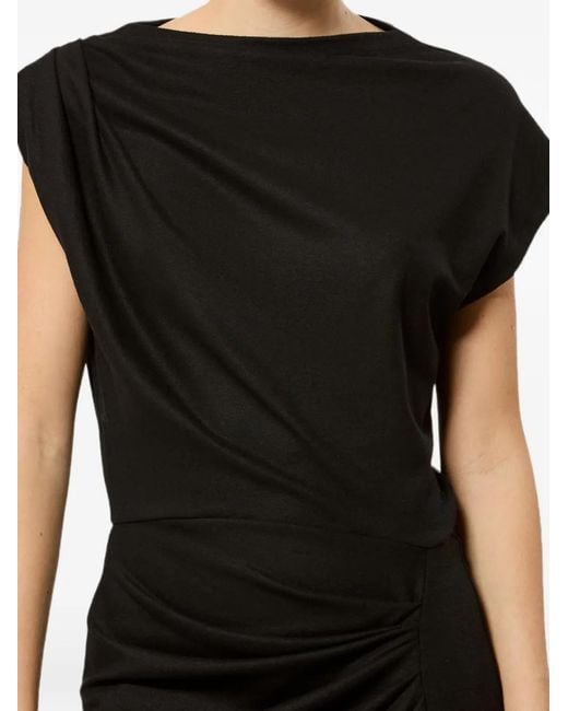 Isabel Marant Black Naerys Draped Maxi Dress