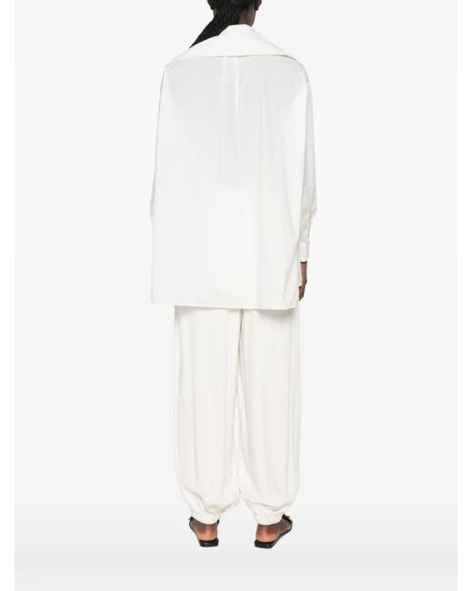 Momoní White Long-Sleeve Button-Down Shirt