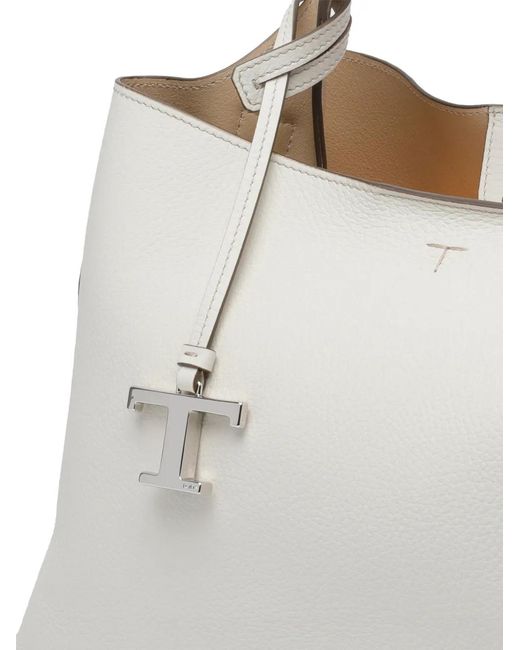 Tod's Gray Carabiner Leather Tote Bag