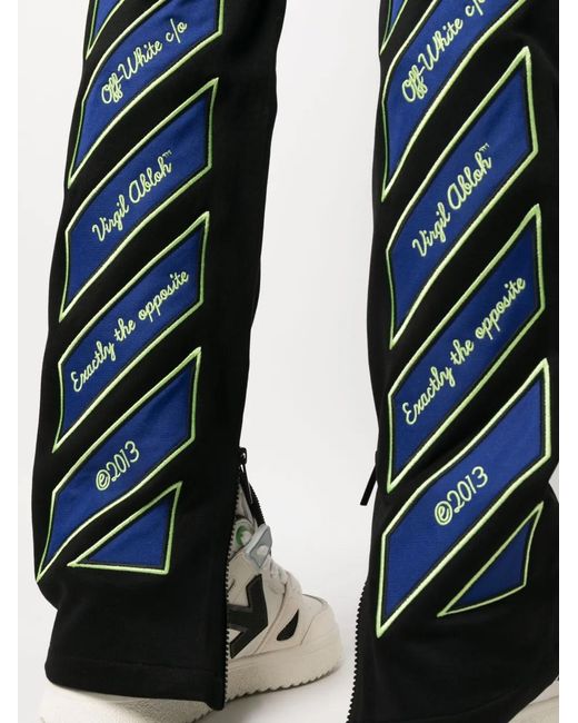 Off-White c/o Virgil Abloh Black Diag-Stripe Track Pants for men