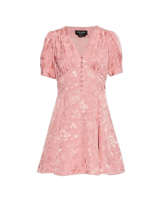 Kate Spade Pink Button-Up Mini Dress