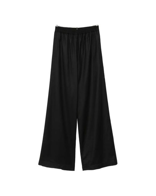 Fabiana Filippi Black Elasticated-Waist High-Waisted Trousers