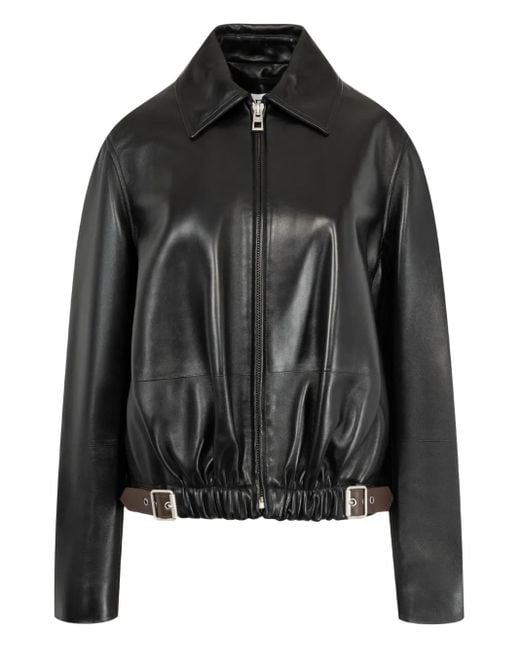 Loewe ベルテッド レザージャケット Black