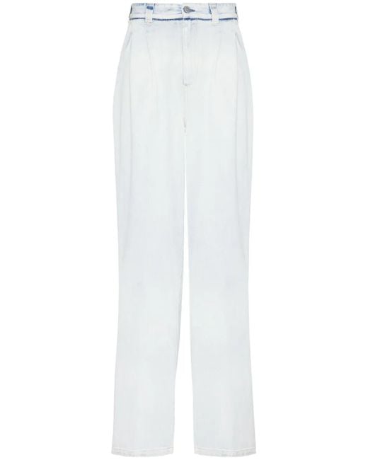 Maison Margiela White Wide-Leg Denim Jeasn