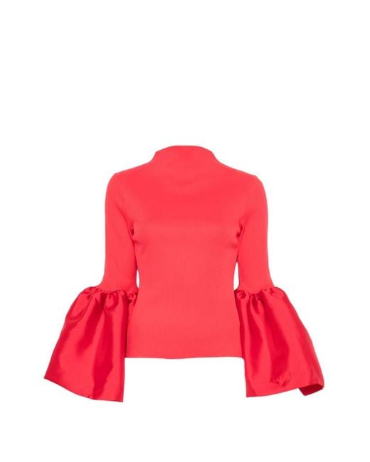 Marques'Almeida Flared-Cuff Mock-Neck Top
