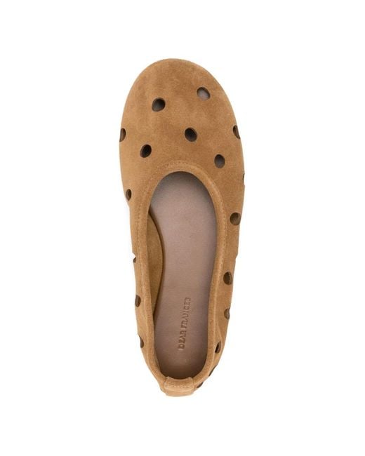 Dear Frances White Balla Perforation Ballet Flats