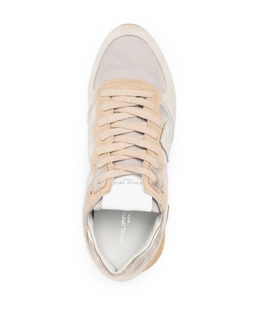 Philippe Model White Suede Low-Top Sneakers