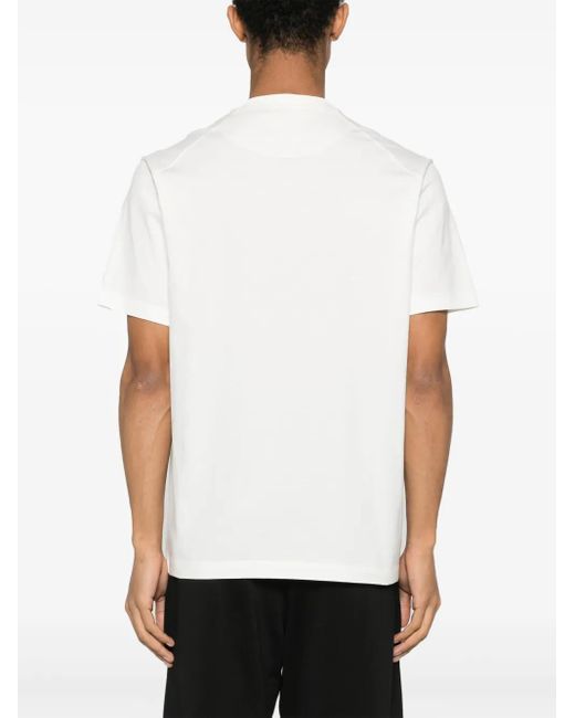 Y-3 White Ivory T-shirt With Tone-on-tone Logo