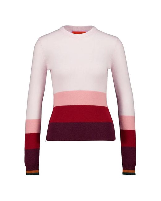 LaDoubleJ Red Two-Tone Crew-Neck Sweater