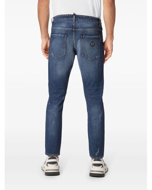 Philipp Plein Blue Skinny Fit Jeans for men