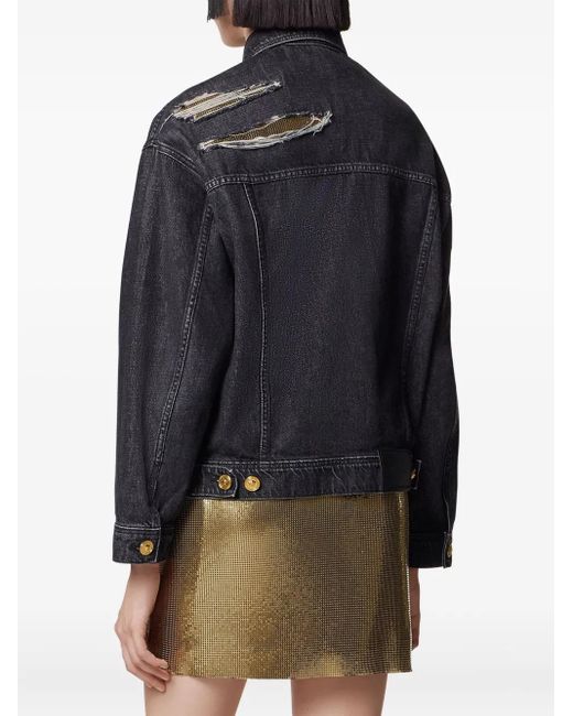 Versace Gerafeld Denim Jack in het Blue