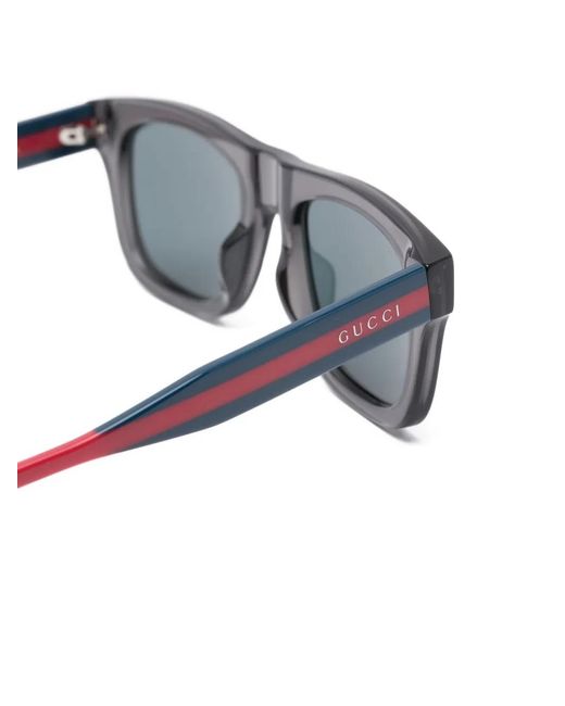 Gucci Gray Lunettes De Soleil À Monture Rectangulaire