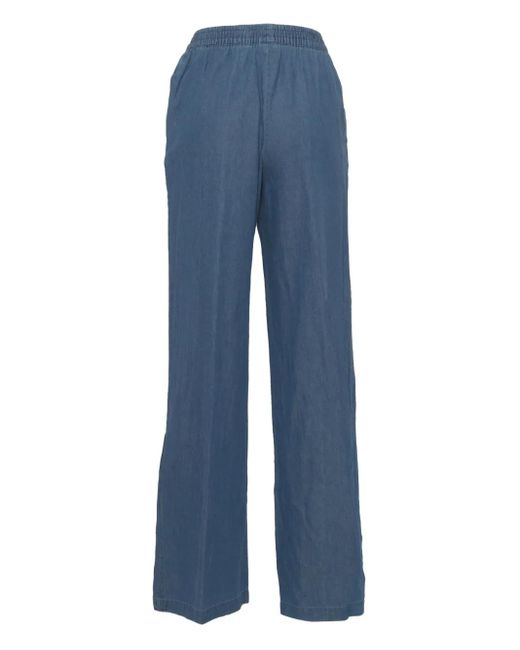 Aspesi Blue Elastic-Waist Split-Hem Jeans