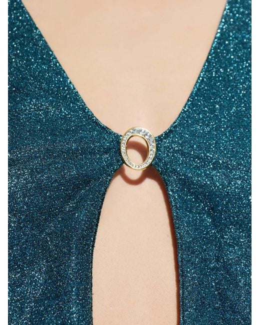Top Con Cuello Halter Oseree de color Blue