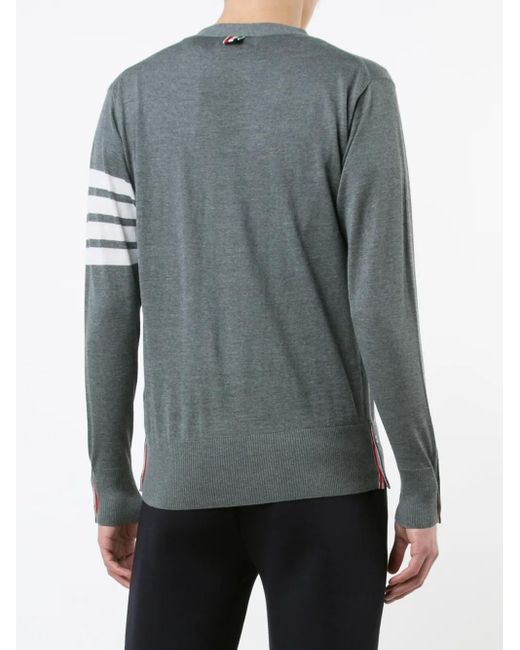 Thom Browne Gray Fine Merino Wool V for men