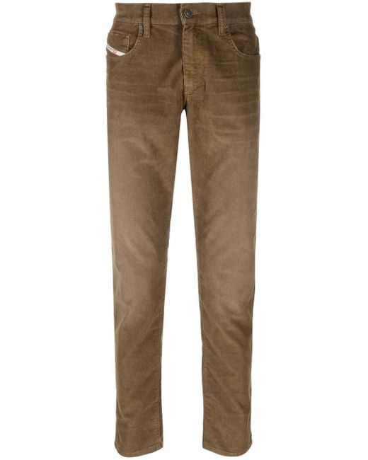 DIESEL Natural Faded-Effect Corduroy Trousers for men