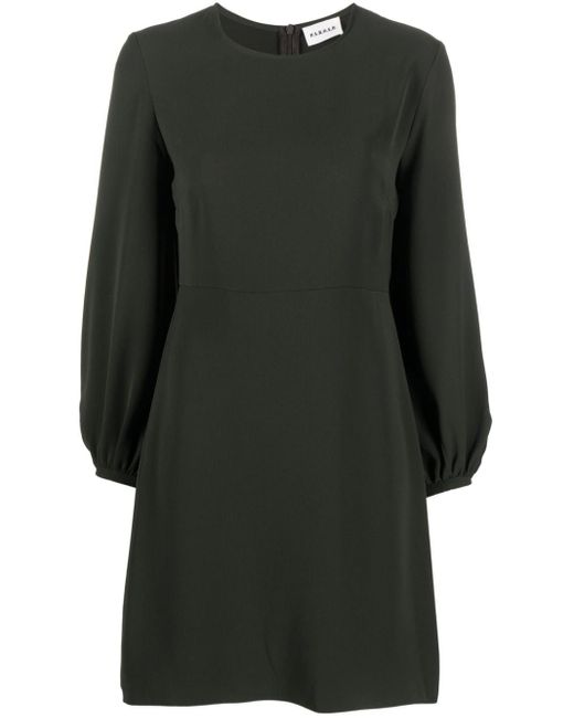 P.A.R.O.S.H. Black Long-sleeved A-line Mini Dress