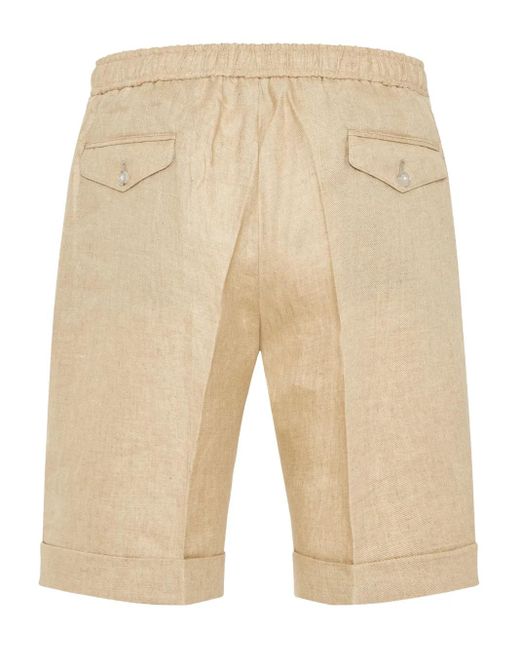 Barba Napoli Natural Linen Shorts for men