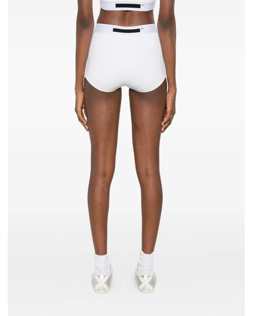 MEDEA White Logo-Detail Performance Shorts