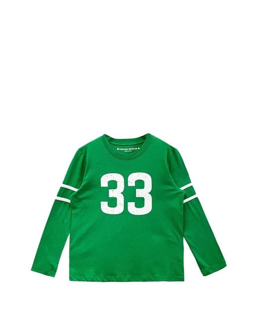 Chrome Hearts Green Horseshoe Logo Long-Sleeved T-Shirt for men