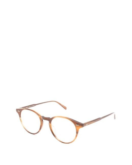 Garrett Leight Brown Clune Round-Frame Glasses
