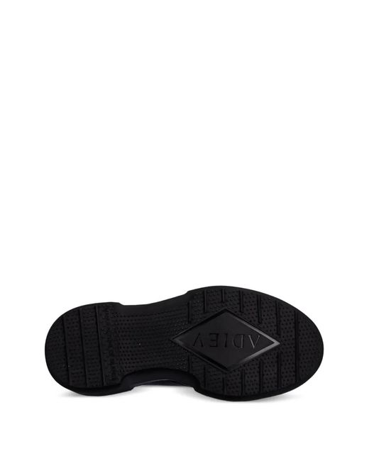 Adieu Black Derbies En Cuir À Fini Poli