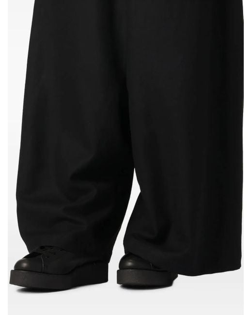 Yohji Yamamoto Black Belt-Loops Trousers