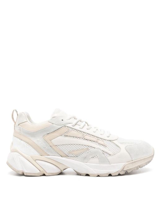 MSGM White Vulcano Sneakers im Used-Look