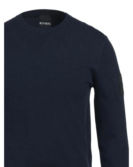 OUTHERE Blue Crew-Neck Sweater for men