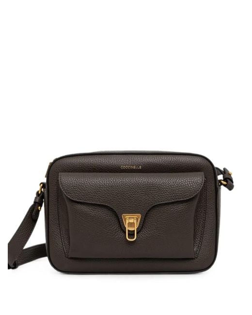 Coccinelle Black Large Beat Leather Shoulder Bag