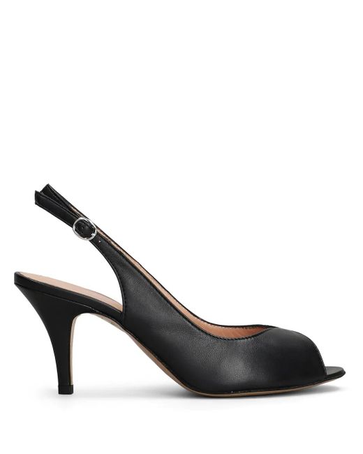 Marc Ellis Black Leather Slingback Pumps