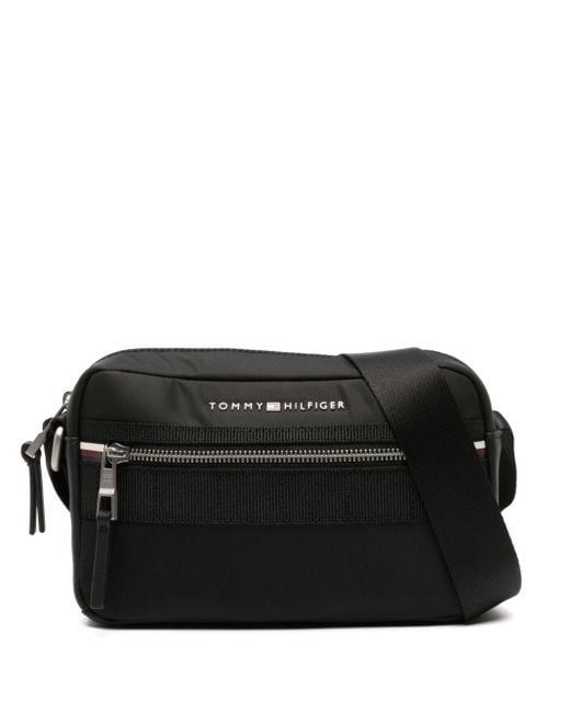 Tommy Hilfiger Elevated Reporter Logo lettering Bag in Black for