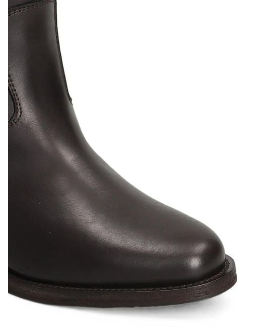 Via Roma 15 Black Inside-Wedge Heel Ankle Boots