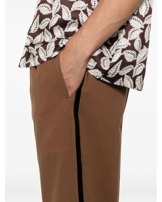 Bode Brown Trim-Detail Trousers for men