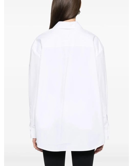 Alexander Wang White Exaggerated Split Front Shirt