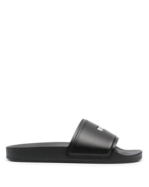 MSGM Pantoletten Mit Logo-Print in Black für Herren