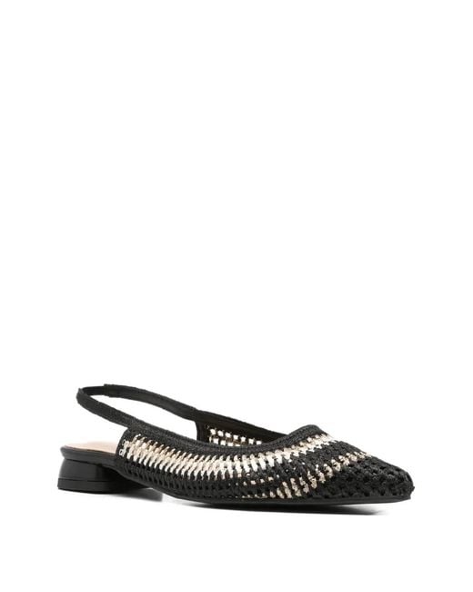 Keys White Slingback-Strap Pumps