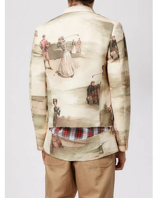 Comme des Garçons Natural Golf Course Print Blazer for men